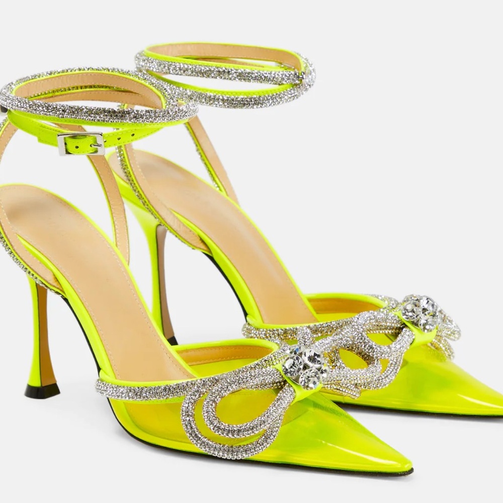 New In Box Mach & Mach Neon Yellow + crystal heels $1200 + tax